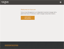Tablet Screenshot of fulcrumasset.com